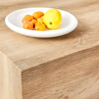Table basse rectangulaire, style Luxury moderne compatible, pieds antidérapants en silicone, 90x50x30 cm, Couleur naturelle(m-7)