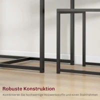 HOMCOM 3-delige Bartafelset: Hoge Set met 3 Delen, 2 Stoelen, 1 Tafel, 90 cm x 47 cm x 76 cm, Zwart(m-5)