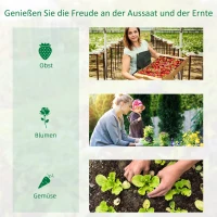 Outsunny Tunnelkas, met loopruimte, oprolbare wanden, deur met ritssluiting, gegalvaniseerd stalen frame, afmetingen 4 x 3 x 2 m, kleur wit(m-6)