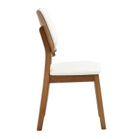 Lot de 2 chaises de salle, design papillon, confortable et facile d'entretien, 51x43x87.5 cm, Blanc(m-9)