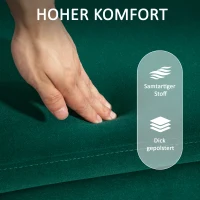 HOMCOM Opbergbank, Gestoffeerde Bank met Opbergruimte, Metaal, Rubberhout, Schuim, 100 x 40 x 42 cm, Groen(m-5)