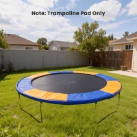 HOMCOM 8FT Trampoline Spring Cover, Plastic Trampoline Pad Replacement Safety Guard, Yellow and Blue(m-10)
