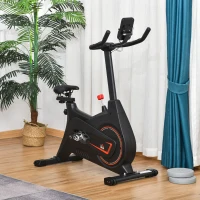 HOMCOM Cyclette da Casa Magnetica Professionale da Camera, Bicicletta Indoor in Acciaio e ABS con Sellino Regolabile, 102x50x120cm, Nero(m-10)
