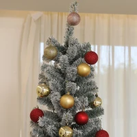 HOMCOM Árbol de Navidad Artificial 225 cm con 220 Luces LED de Dos Colores 519 Ramas y Soporte de Acero Árbol Navideño Verde(m-9)