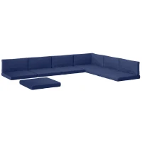 Outsunny 14-piece Dining Set Cushions - Dark Blue(m-1)