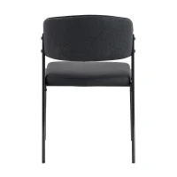 Chaise de salle à manger moderne rembourrée, design épuré, dossier ergonomique, 51x49x78 cm, Noir(m-11)