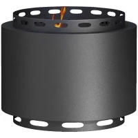 Outsunny Smokeless Fire Pit, 48.5cm Portable Wood Burning Firepit with Poker for Garden Camping Bonfire Party, Metal, Black(m-1)