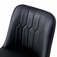 Lot de 2 tabourets de bar hauteur, design moderne et confortable, dossier incurvé et repose-pieds, 42x45x100 cm, Noir+Argenté(m-9)