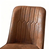 Lot de 2 chaises de salle à manger modernes, assise rembourrée, embouts antidérapants, 43x41.5x89 cm, Marron+Noir(m-8)