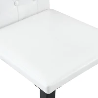 Lot de 4 chaises de salle à manger, style luxe européen, patins antidérapants et silencieux, 42x46x89 cm, Blanc+Noir(m-7)