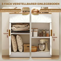 HOMCOM Modern dressoir, opbergkast met lade en verstelbare plank, wit(m-5)