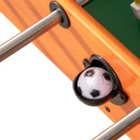 HOMCOM Tafelvoetbal, tafelvoetbalset, 2 ballen, antislip handgrepen, voor kinderen en volwassenen, puntentelling, MDF, metaal, kleurig(m-11)