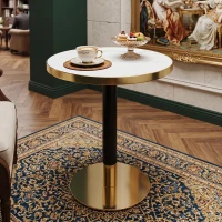 Table d'appoint ronde, plateau anti-rayures facile à nettoyer, 60x60x74 cm, Blanc(m-4)