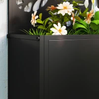 Outsunny Jardinière avec brise-vue paravent treillis pour Plante Grimpante, bac à Fleurs - dim. 61L x 23l x 113H cm(m-9)