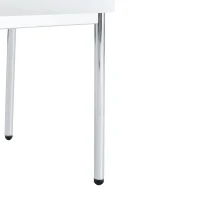 Lot de 4 chaises de salle à manger, style léger-luxe, patins antidérapants, 43x42.6x93 cm, Blanc+Argent(m-10)