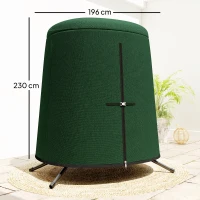 Outsunny 196 x 230 cm Hanging Egg Chair Protective Cover - Green(m-3)