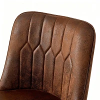 Lot de 2 tabourets de bar hauteur, design moderne et confortable, dossier incurvé et repose-pieds, 42x45x100 cm, Marron+Noir(m-9)