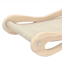 PawHut 2 in 1 Sisal Cat Scratcher Bed Cat Scratching Board and Lounger 60 x 35 x 13 cm Cream White(m-11)
