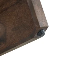 Table basse ronde, design moderne, facile à nettoyer et stable, 79x79x45 cm, Noyer(m-8)