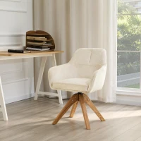 Chaise de salle à manger pivotante 360° (lot de 2), design moderne légèrement luxueux, 58,00x46,00x82,00 cm, Couleur naturelle(m-1)