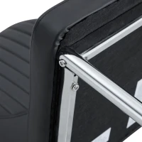 Lot de 4 chaises de salle à manger, style léger-luxe, patins antidérapants, 43x42.6x93 cm, Noir+Argenté(m-10)