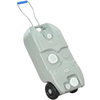 Outsunny Réservoir d'eau sur roues pour camping bidon d'eau portable 40 L avec poignées tuyau robinet 37 x 23 x 80 cm gris(m-1)