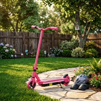 AIYAPLAY Electric Scooter for Kids 6-14 Years, with Colourful Lights, Pink(m-10)