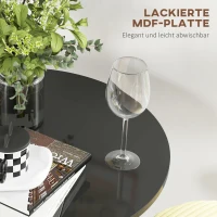 HOMCOM Bartafel Staantafel, Tafel voor 2 Personen, 60 x 60 x 102 cm, Zwart(m-5)