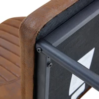 Lot de 4 chaises de salle à manger, style léger-luxe, patins antidérapants, 43x42.6x93 cm, Marron+Noir(m-10)
