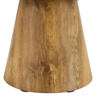 Table basse ronde, résistante et facile d'entretien, patins feutrés antidérapants, 60x60x35 cm, Couleur naturelle(m-11)