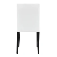 Lot de 4 chaises de salle à manger, style luxe européen, patins antidérapants et silencieux, 42x46x89 cm, Blanc+Noir(m-12)