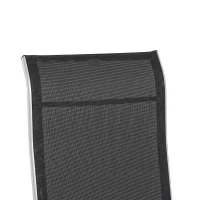 Outsunny Chaise longue pliable transat bain de soleil avec dossier & repose-pied réglable multi-positions, noir(m-11)