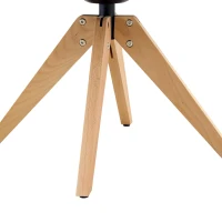 Lot de 2 chaises de salle à manger pivotantes style rétro luxueux, piètement quatre pieds en bois massif, 56,00x44,00x84,00 cm, Couleur naturelle(m-8)