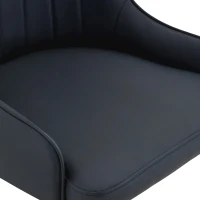 Lot de 2 chaises de salle à manger, dossier motif éclair stylé, déperlante et facile d'entretien, 47.3x44x91 cm, Noir(m-6)