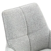 Fauteuil pivotant 360° rembourré, piètement métal laqué stable, patins antidérapants, 48x50x85 cm, Gris clair(m-5)