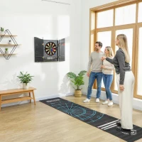 SPORTNOW SPAlvo Eletrónico com 6 Dardos de Ponta Macia e 24 Pontas de Substituição 2 Ecrãs LED Avisos de Voz até 8 Jogadores com 25 Jogos(m-10)