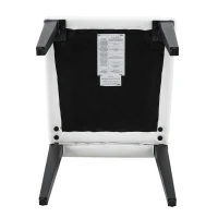 Lot de 4 chaises de salle à manger, style luxe européen, patins antidérapants et silencieux, 42x46x89 cm, Blanc+Noir(m-9)