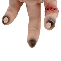 HOMCOM Horror Hand, Halloween Decor, geactiveerd met Geluid/Aanraking, beweeglijk, Geluid(m-8)