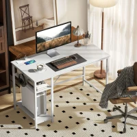 HOMCOM Computer Desk, with Power Sockets - White(m-10)