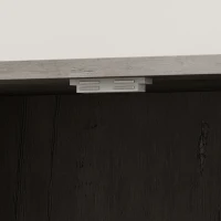 HOMCOM Sideboard Cabinet, Modern Storage Cabinet with 3 Doors and Adjustable Shelves for Living Room, Dining Room, Grey(m-12)