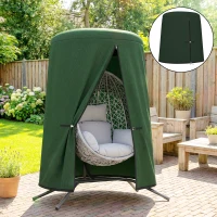 Outsunny 196 x 230 cm Hanging Egg Chair Protective Cover - Green(m-9)