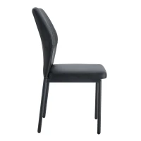 Lot de 4 chaises de salle à manger, style léger-luxe, patins antidérapants, 43x42.6x93 cm, Noir(m-11)