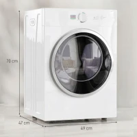 HOMCOM Mini Uscător de Rufe Portabil 3 kg, 1020W, Încălzire PTC, Timer, Alb(m-3)