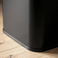 HOMCOM 48L Galvanised Steel Sensor Bin - Black(m-10)