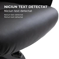 HOMCOM Poltrona Relax com Apoio para os Pés Estofada em PU Poltrona Relax Reclinável até 145° e Giratório 360° com Encosto Ajustável para Sala de Estar Dormitório Escritório 81x81x105cm Preto(m-7)