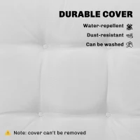 Outsunny Set of 4 Garden Seat Cushion with Ties, 42 x 42cm Replacement Dining Chair Seat Pad, Light Grey(m-5)