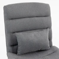 HOMCOM Schommelstoel met linnenlook, lendenkussen, hoge rugleuning, breed zitvlak, extra dikke bekleding, lichtgrijs(m-10)