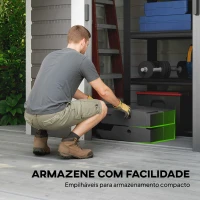 Outsunny Base para Chapéu de Sol de 2 Peças em HDPE Recarregável com Água 80 kg ou Mistura de Areia e Água 105 kg Preto(m-8)