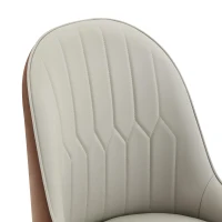 Lot de 2 chaises de salle à manger, dossier motif éclair stylé, déperlante et facile d'entretien, 47.3x44x91 cm, Gris chaud(m-5)