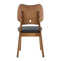 Lot de 2 chaises de salle, design papillon, confortable et facile d'entretien, 51x43x87.5 cm, Noir(m-9)